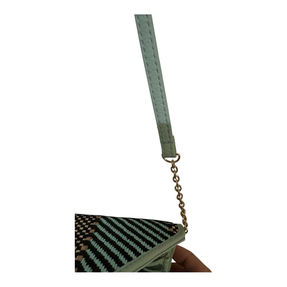 Apt 9 RFID Crossbody Wallet Mint Envelope Clutch NWT Woven Flap - Picture 3 of 6